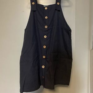 Button up blue dress from dry goods size L